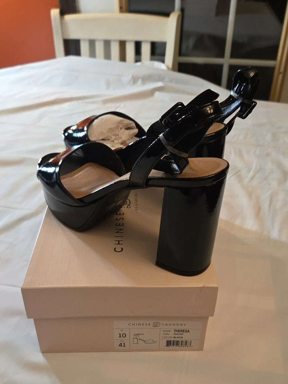 Chinese Laundry Theresa Patent Platform Heels Black Size 9 NIB Y2K Party - Picture 12 of 13
